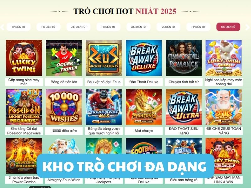 Kho trò chơi đa dạng tại 79King